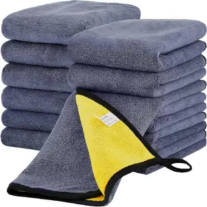 12pcs Thick Microfiber Car Detailing Cloths 30x30cm, Super Absorbent Towels for Car Drying Polishing Wax Removal, Reusable Auto Wash Rags for Glass Interior Exterior Cleaning, Towels for Cars, Car Cleaning Supplies