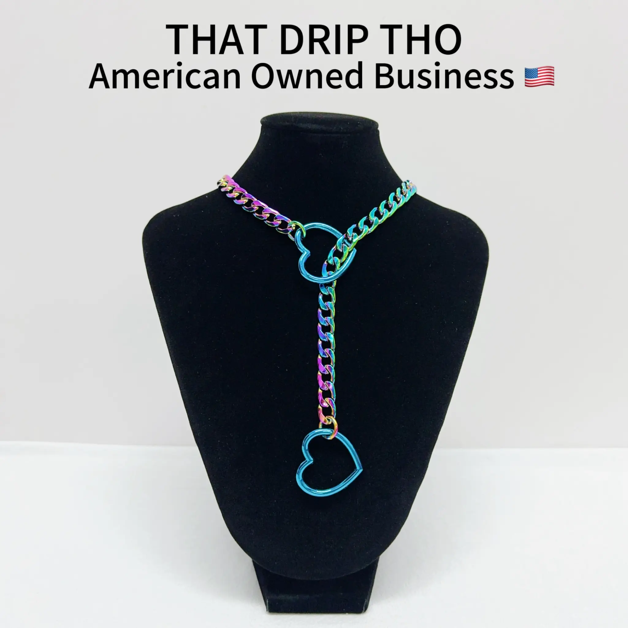 Blue Heart-Rainbow Chain