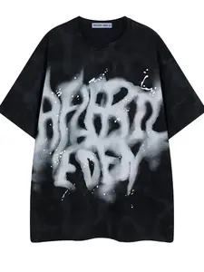 Aelfric Eden Men's Washed Oversized Cotton Graphic T-Shirt - Short Sleeve Streetwear, Unisex Casual Daily Wear, Menswear, Mens Clothing, Clothes, Summer Father's Day Gifts | Sports Short-Sleeve T-Shirt