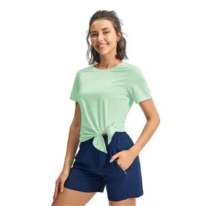 YSENTO Women's Short Sleeve Workout Tops T-Shirts Breathable Quick Dry UPF 30+ Athletic Exercise Tee Shirts with Split Hem