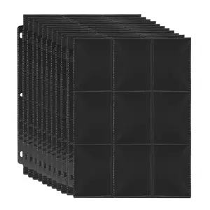 Trading Card Sleeves, Upgraded 540 Pockets Double Side Baseball Card Sleeves for 3 Ring Binder, 9 Pockets Card Sleeves Binder Sheet