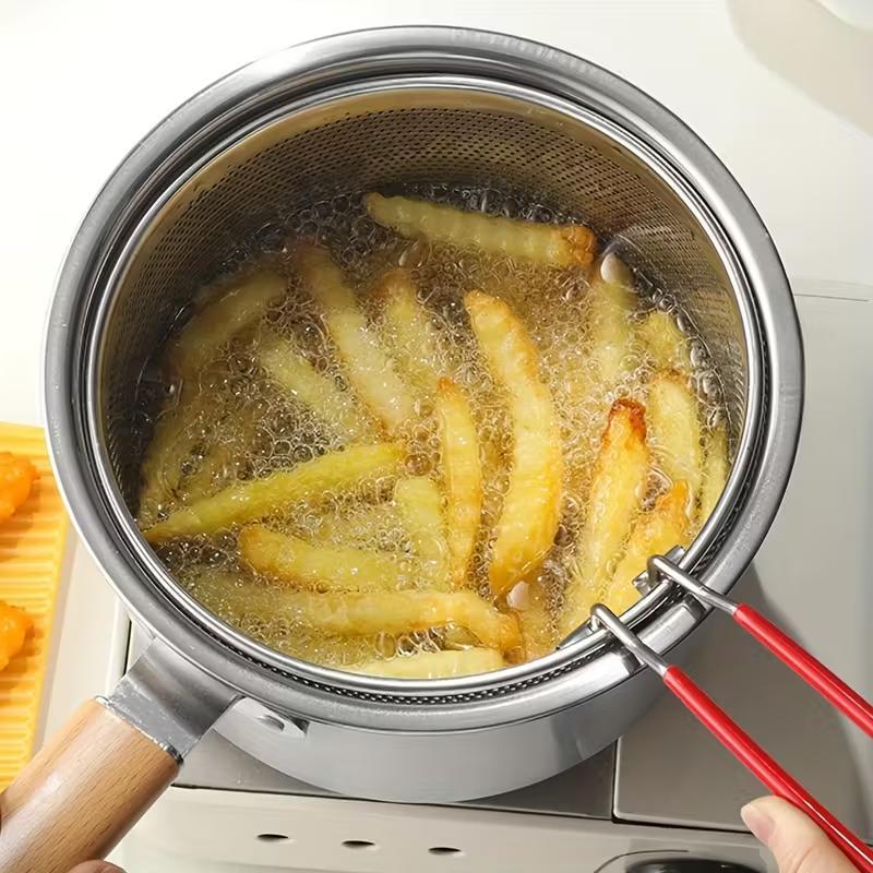 Stainless Steel multifunctional fryer- Deep fryer with basket-Non-Stick ...