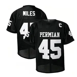 Boobie Miles Jersey, 45 Permian High School Football Jersey Friday Night Lights Movie Jersey S-XXXL, Black, Medium Fit For Fans Sports Apparel classic urban athlete vintage style tuff