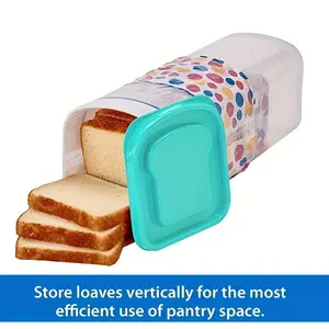 Leak-Proof Food Storage Box with Lid, Reusable Portable Organizer, Kitchen Container for Grains Bread Toast Fruit, Home Use