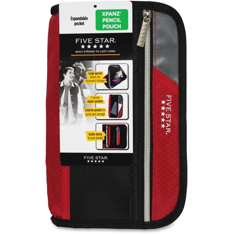 MEA50206 Xpanz 5-Star Full-Size Carrying Case - Large Gusset Storage Pouch with Exterior Slot Pocket, Increased Storage Options for Pens, Office Supplies (Assorted Colors)