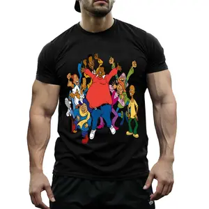 Fat Albert and Cosby ren'S Pattern Printing, Boutique 180G Thickened Cotton T-shirt, Men'S Fashion Casual Cotton T-shirt, Short Sleeve round Neck T-shirt