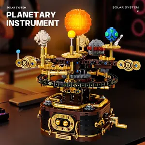 855 pieces, science and education solar system eight planets model building blocks, for boys over 6 years old, gift