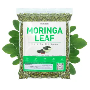 Moringa Leaf Loose Tea 4oz (114g) - 100% Natural & Pure from Moringa Leaves. Loose Leaf Moringa Herbal Tea. Te Hoja de Moringa Oleifera. No Sugar, No Caffeine, No Gluten, Vegan. Beverage