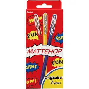 Pentel Matthop Gel Pen Set (7 colors)