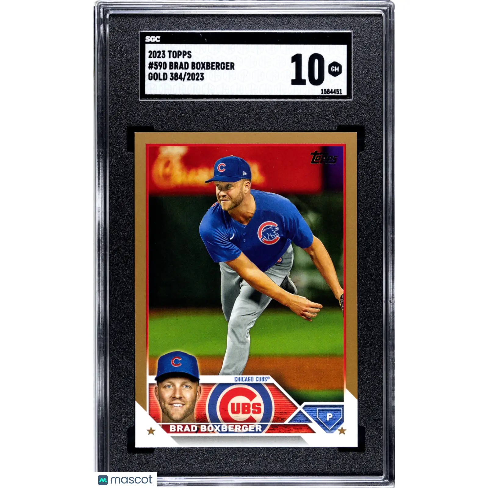 Brad Boxberger SGC 2023 Topps #590 Gold 384/2023 Baseball 10