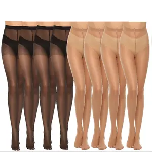 [Ultra-Thin Summer] 8 Pairs Ultra-Thin Women's Summer Stockings | Flesh Tone, Bare Leg Effect, Thin Design, Sun Protection | 60% Polyester 40% Elastane, Knit Fabric, 200g/m², Machine Washable, Sexy Pineapple Jumpsuit Pantyhose spring outf Black Womenswear
