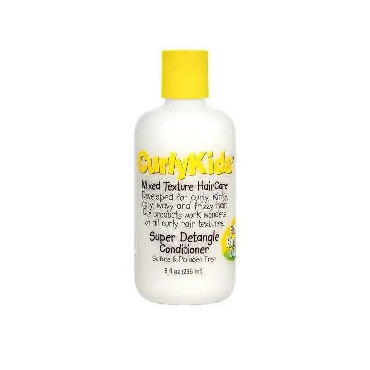 Super Detangling Deep Conditioner for Kids, Hydrating Hair Moisturizer with Amino Acids for Natural Curls and Dry Curly Hair, 8 oz, Bouncy Curls, Frizz Control, Anti-Frizz, Curly Locks, Children, Conditioning, Leave In Conditioner, Bottle, Haircare, Hair