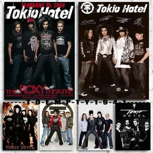 Metal Rock Band Tokio Hotel Poster Canvas Prints Germany Rock Band Tokio Hotel Wall Art Decor Fans Gift Home Bar Aesthetic Decor