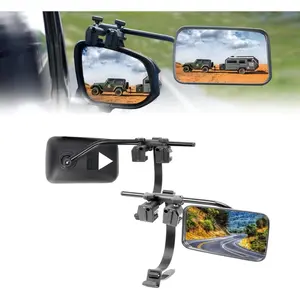 Universal Clip-On Towing Mirror Extenders – Convex Side and Rearview Trailer Mirrors for Trucks, Cars, and RVs