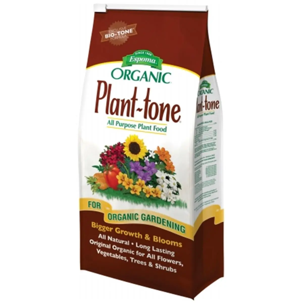 Espoma PT18 18 lbs Organic Bagged Garden Fertilizer - Plant Tone Bio-Microbe Formula, Granular Type, Flower Support, Floral & Bagged Fertilizers & Plant Food, Soil Activation Aid, Enhances Growth