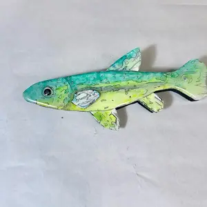 Decorative Fish Wall Hanging - Green and Blue Fish Design