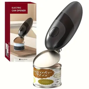 Electric Can Opener, Kitchen Appliance, One-Button Automatic Can Opener, Smooth Edges, Battery Powered Handheld Can Opener, Suitable for All Can Sizes