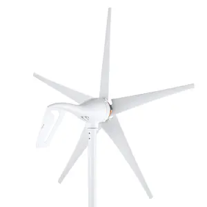 500W Wind Turbine Generator, 12V Wind Turbine Kit, 5-Blade Wind Power Generator With MPPT Controller, Adjustable Windward Direction & 2.5m/s Start Wind Speed, Suitable For Home, Farm, RVs, Boats