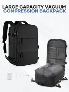 2-Piece Vacuum Travel Convertible Backpack Set with Electric Pump, Large Capacity Multi-Layer Design, Laptop Compartment, Handheld & Shoulder Strap
