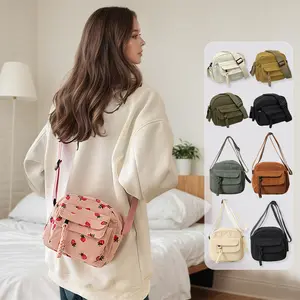 Women's Solid Color Mini Satchel – Trendy Crossbody Bags with Adjustable Strap & Multi Zipper Pockets