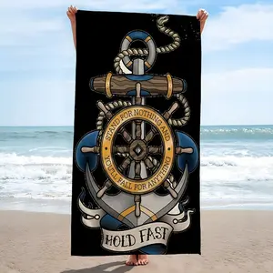 1pc a Patterned Beach Towel, an Microfiber Mat That Is Highly Absorbent, Ideal for Travel, Swimming Pools, Diving, Surfing, Yoga, And Camping, Usable in Any Season