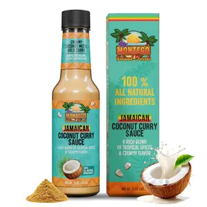 Montego Island Foods Jamaican Coconut Curry Sauce – Bold Curry with Creamy Coconut Notes, Scotch Bonnet Peppers & Tropical Island Spices – Made with All-Natural Ingredients, Vegan & Gluten-Free – Perfect for Cooking, Marinating & Dipping – 5 fl oz