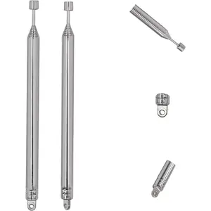 2 count FM AM Telescopic Radio Antenna Universal Telescoping Antenna 8 Sections 28.35Inch Portable Radio Antenna Replacement for TV AM FM Stereo Receiver Boombox Antenna
