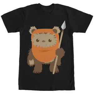 Men's Star Wars Wicket Ewok Cartoon T-Shirt