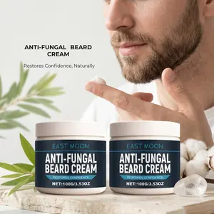 Men's Herbal Beard Care Cream Set(100g*2), Light Texture and Refreshing Non-Sticky Formula, Smooth Itch, Enhances Natural Shine, Touch for Daily Grooming