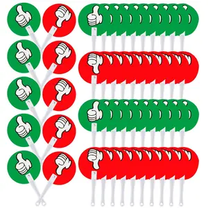 Thumbs Up & Down Design Voting Paddle, 50pcs/set Plastic Thumbs Sign, Yes Or No Voting Paddle for School Classroom Student, Classroom Event Supplies