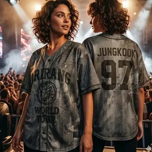 Kpop Group Bangtan-Camo Style Jersey, Custom Bangtan Boys Members Baseball Jersey For Army, Bangtan World Tour 2026 Merch Top, Bangtan Comeback 2026 Sports Vest