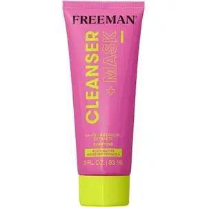 Freeman Cleanser + Mask Moisturizing & Purifying Cream-To-Foam Face Wash with AHA's & Botanical Extracts 3 fl oz Tube