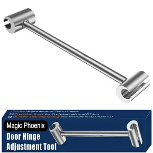 Door Hinge Adjustment Tool, 8-25mm Hinges Gap Adjusting Wrench, Upgraded Door Henge Repair Tool, Door Gap Tool for Flag Hinge Steel Double-Ended Door Henge Repair Wrench