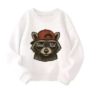Feral Kids Sweatshirt, Kids Feral Raccoon Sweatshirt, Feral Sweatshirt Raccoon Sweatshirt, Funny Kids Sweatshirt, children Sweatshirt.The perfect gift forKids .Pure cotton, breathable crew neck sweatshirt.