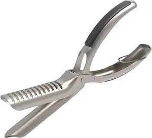 Stainless Steel Rib Membrane Remover for BBQ-PortableRib Prep Tool Kit with Curved Clamp, Non-Slip Handle &Ergonomic Design,Easy Membrane Removal, DishwasherSafe Kitchen Accessory for Beef, Pork, and Lamb