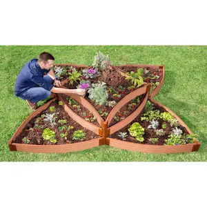 Versailles Sunburst 10' x 10' Terrace Garden Raised Bed - GardenBLOX Classic