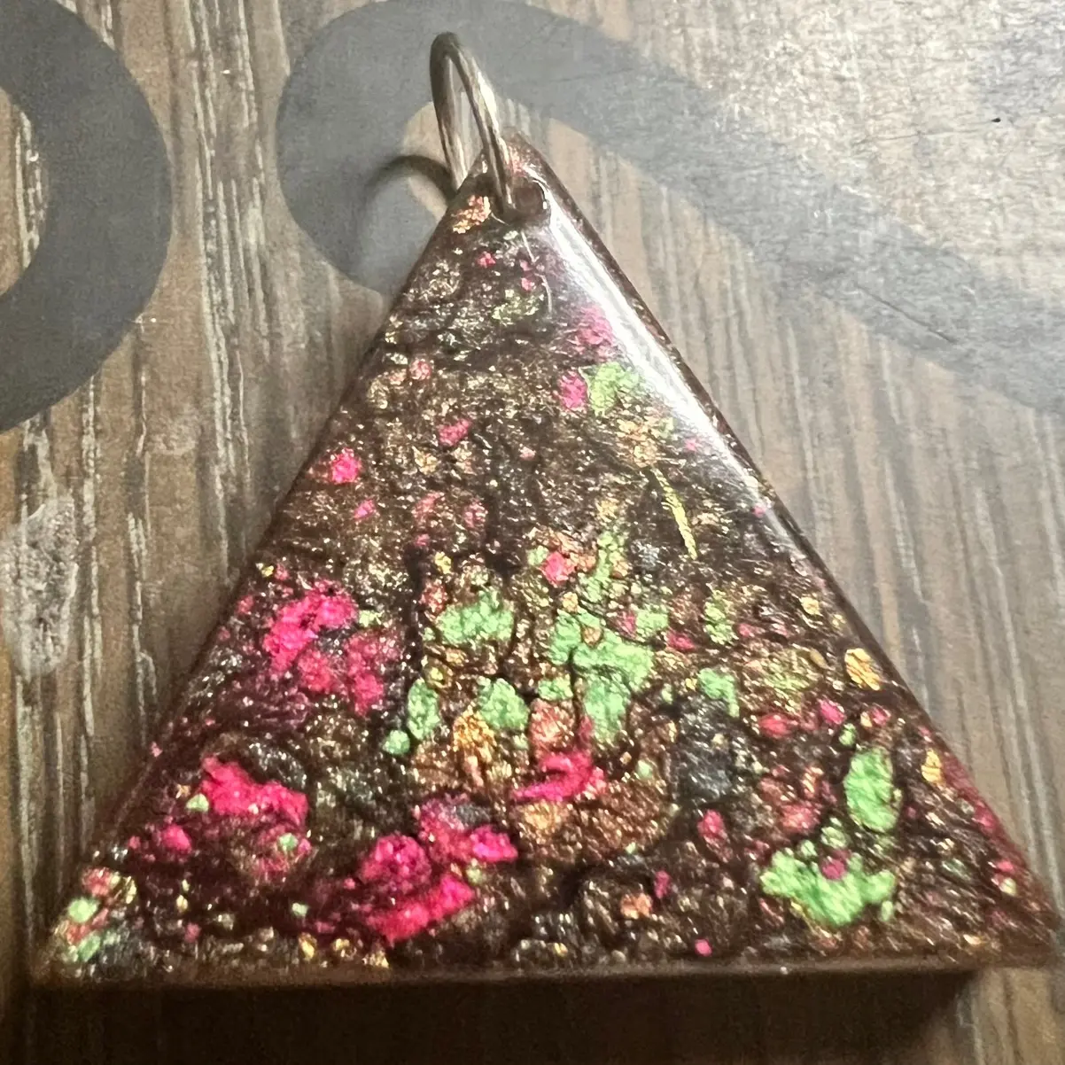 Hand made resin pendant