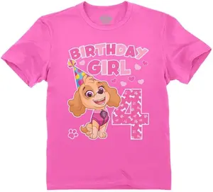 Tstars Paw Patrol Pup Skye 4 5 Gifts for Four Five Years Old Girls 4th 5th Birthday Girl Theme Party Toddler Kids T-Shirt