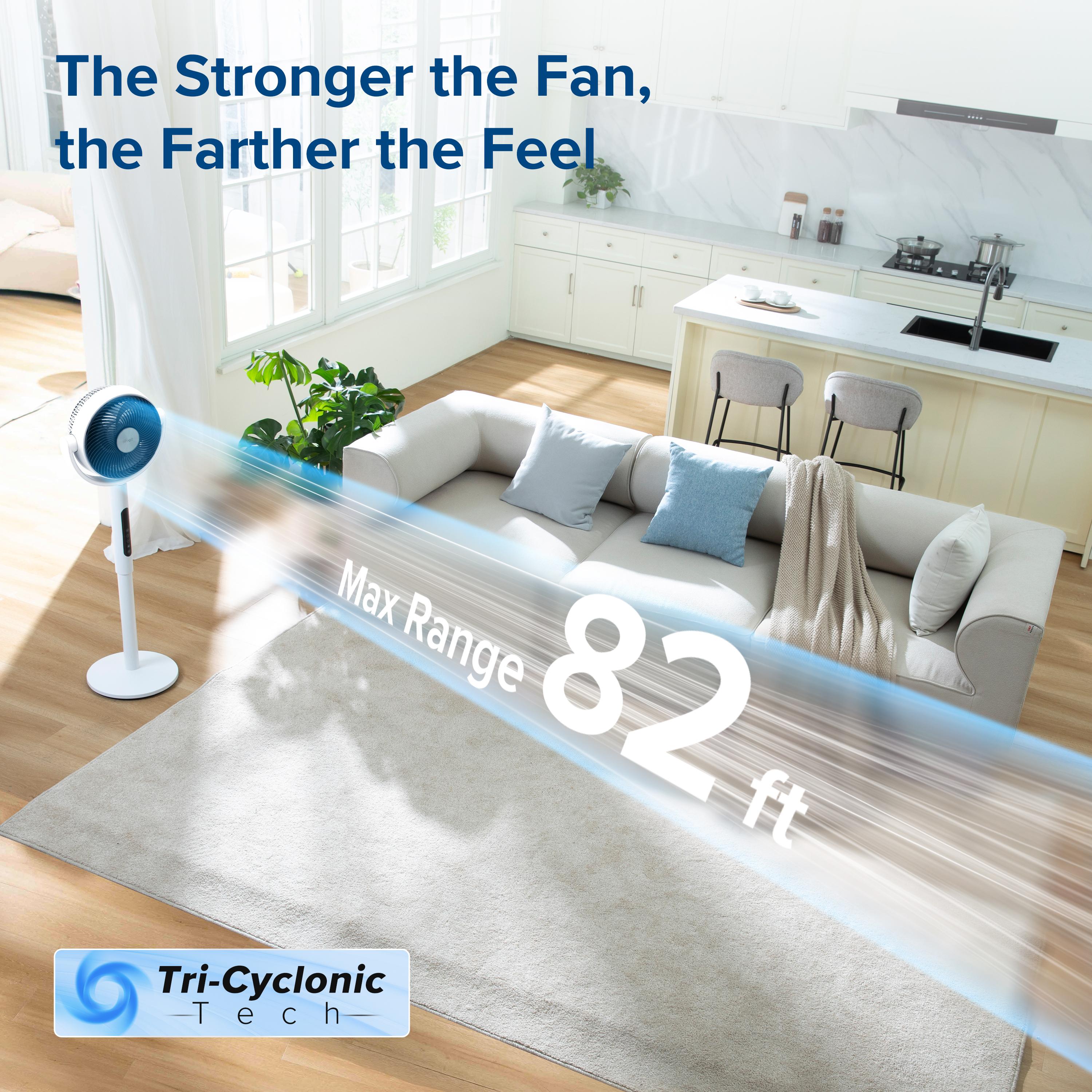 LEVOIT Corebreeze R432 Fan & Vital 100S Air Purifier Bundle - Oscillating Circulator and Smart WiFi Purifier with Remote, DC Motor, 9 Speeds, HEPA Sleep Mode for Pets, Dust, for Areas up to 1110 Ft²