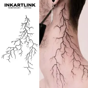 INKARTLINK magic art tattoo 2 pieces,Cracks,waterproof, semi-permanent, long-lasting, temporary, simple fake stickers, for party,