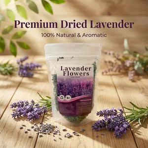 Dried Lavender Flowers for Home FragranceSachets Grade Dried Lavender Flowers for Tea,Baking, Lemonade, Baths, Wedding Decoration,Fresh Fragrance biodegradable bag body