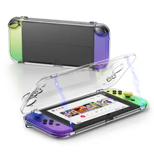 IINE Transparent Case for Switch OLED, Pressure-Resistant Protective Box with Magnetic Closure, Compatible with Nintendo Switch OLED