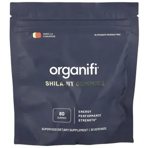 Organifi Shilajit Gummies, Vanilla Cinnamon, 60 Gummies