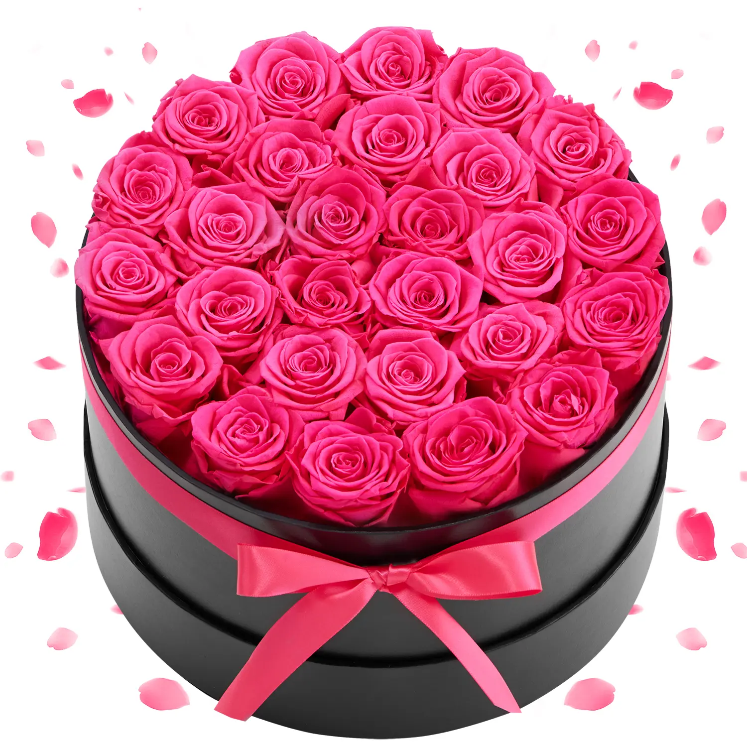 【DealsForYouDays】VEVOR Preserved Rose Bouquet - 27 Vibrant Round Eternal Flowers in a Box, Rose Vibrant for Women, Decorative Gift for Mother's Day, Prime Delivery Birthday Present
