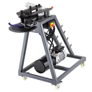 VEVOR Electric Tube Bending Machine, 750W Electric Tubing Bender with 6L Hydraulic Cylinder, Movable Pipe Bender Machine with 3 Dies 180 Max Bending Angle, Suitable for 1, 1-1/2, 1-3/4 Pipes