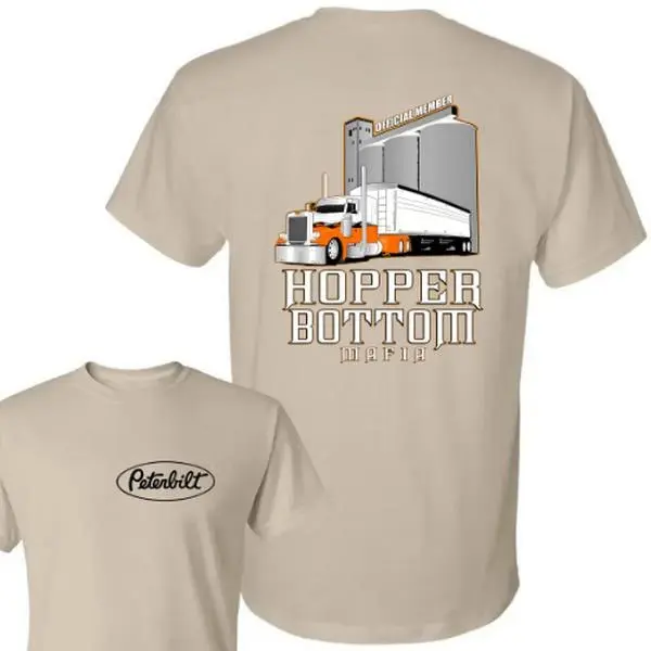 Hopper Bottom Mafia Trucker T-Shirt, Peterbilt Grain Hauler Tee, Official Member Semi Truck Driver Shirt for Farm & Freight Fans