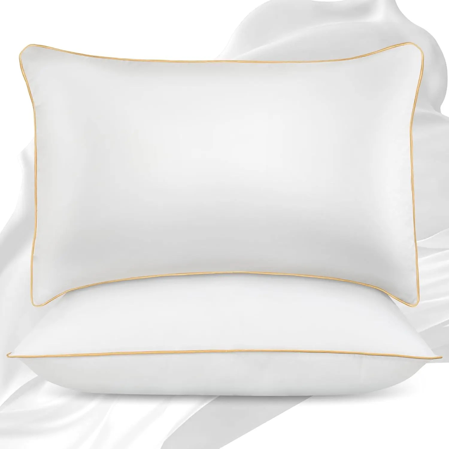 King Size Pillows Set of 2 - Cooling Bedding, Down Alternative, 20x36 Hotel Quality, Ergonomic Memory Foam Shape-Hold Support for Back Sleepers, Posture Fix & Low Back Pain Relief, Shape‑Hold Foam