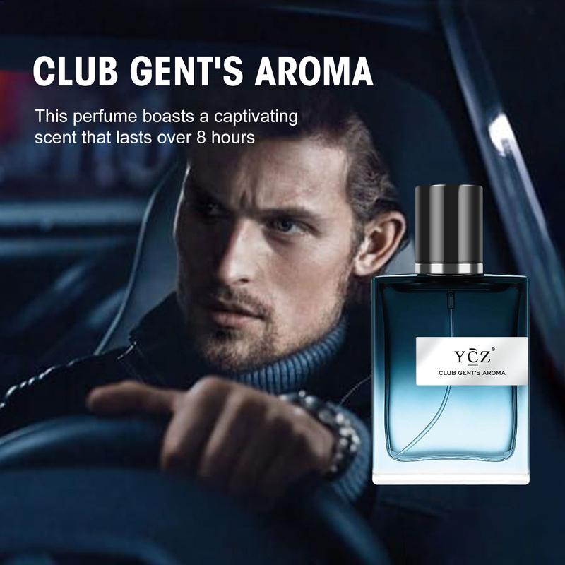 YCZ Club Gent's Aroma Men's Aromatic Cologne 1.7oz Eau De Parfum Woody Floral Scent for Nightclub Enthusiasts Captivating Oud Fragrance 50ml Bergamot Amber Vetiver