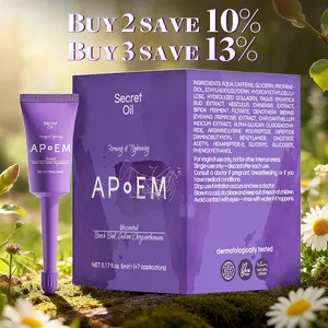 APoEM Secret Firming & Restoration Oil | Antibacterial Intimate Care Gel Moisturizer Vag Tightener | Tighten Kitty Products Firming Hydrating Bioidentical pH Balancing Vag Cream with Disposable Applicators - 7Days*5ml ( 35ml )