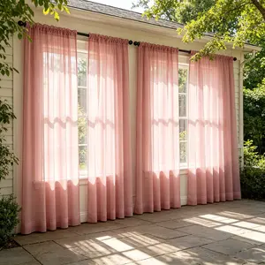 4 Pieces White Rod Pocket Sheer Curtains Soft Light Filtering Privacy Sheer Window Curtain Elegant Home Decor for Bedroom Living Room Balcony